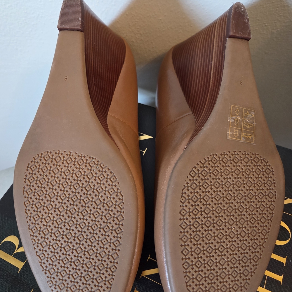 Tory BURCH Caroline Brown Wedge 8M - Picture 4 of 9
